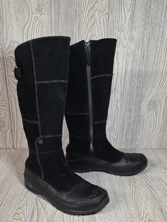 The North Face Shoes - The North Face Anna Purna Tall Black Suede Leather Boots Womens Size 8.5